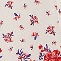 Floral Border Tie Waist Midi Shirt Dress Front View 2