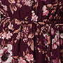 Floral Semi Sheer Mesh Layer Midi Dress Back View 2