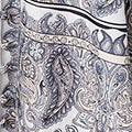 Printed Long Sleeve Shirred Midi Dress Full Length View