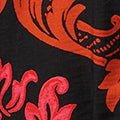 Baroque Print Long Sleeve Maxi Dress Full Length View