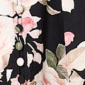 Floral Tie Waist Long Sleeve Midi Dress Back View 3