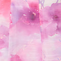 Floral Layer 3/4 Puff Sleeve Short Dress Back View 2
