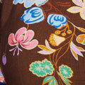 Floral 1/2 Puff Sleeve Shirt Midi Dress Full Length View
