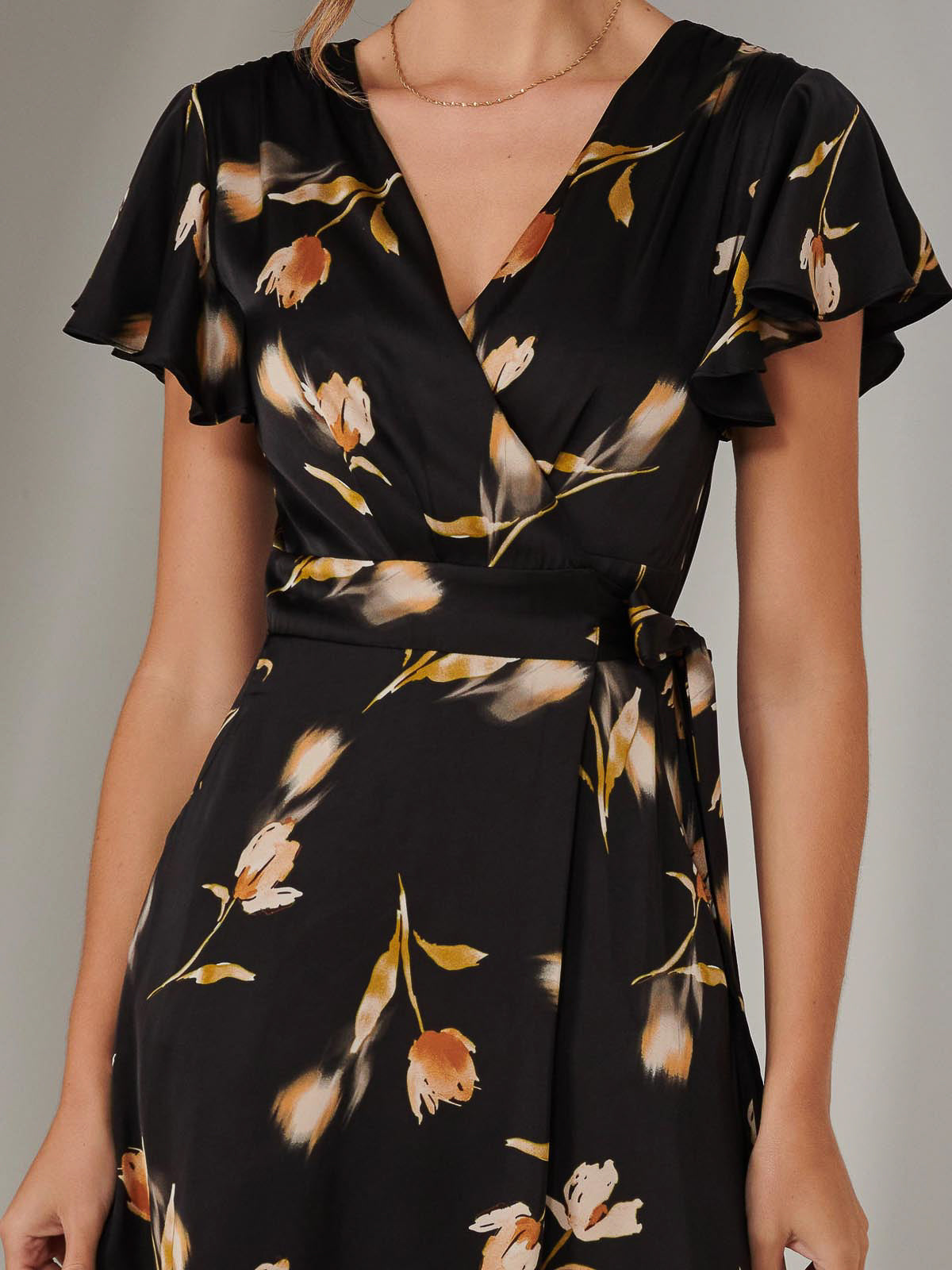 Wrap Front Midi Dress Side View