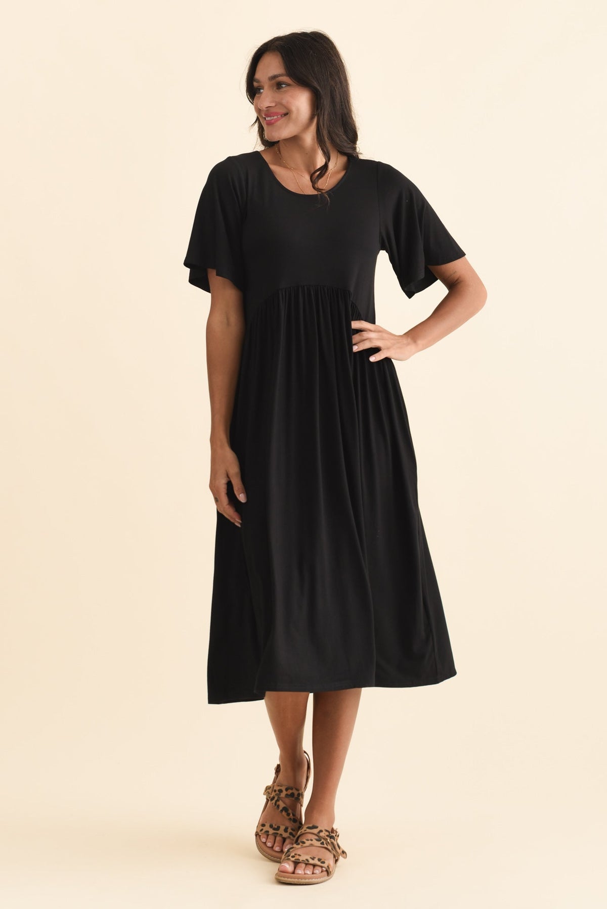 Dalton Black Crescent Dress Back View