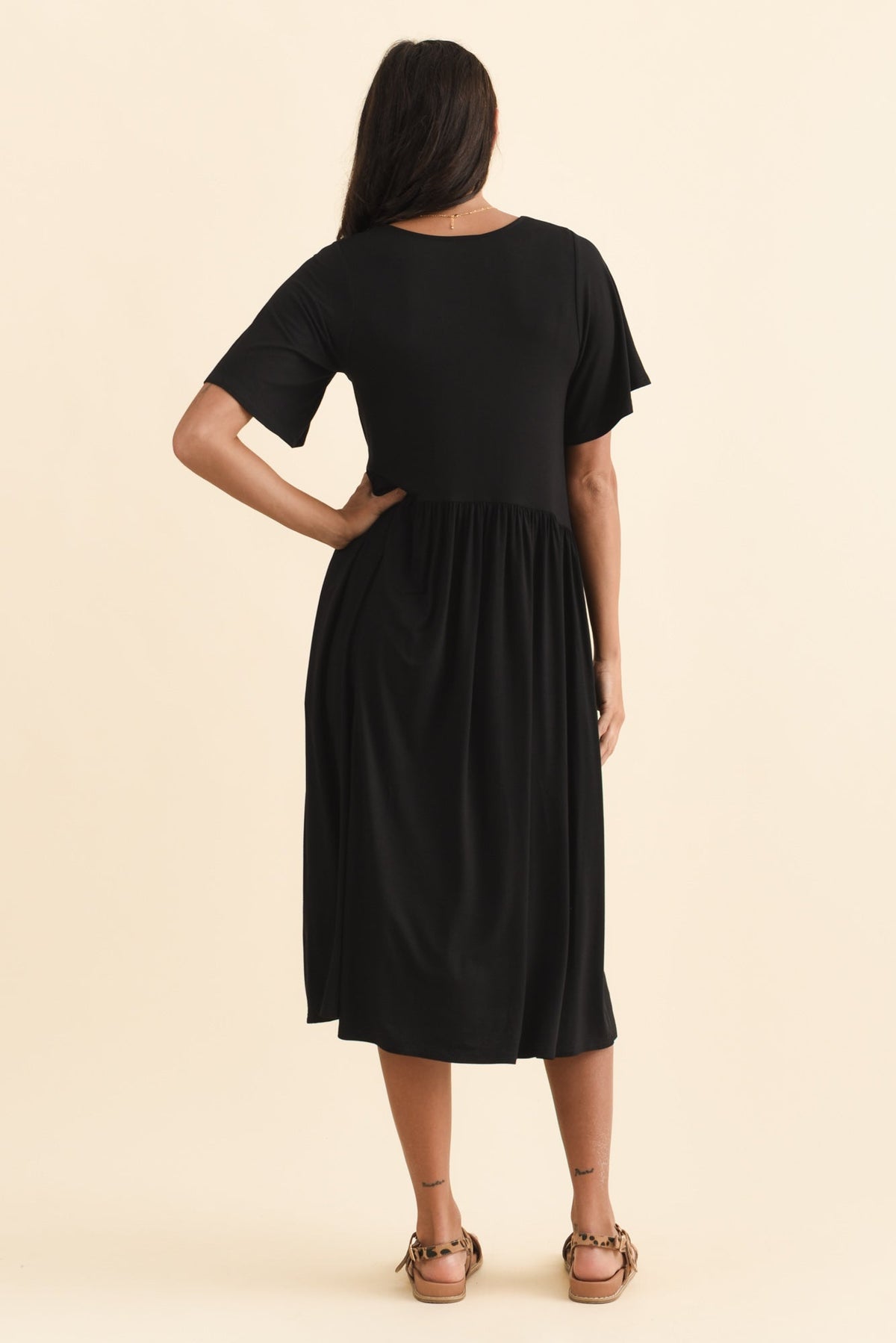 Dalton Black Crescent Dress Detail View