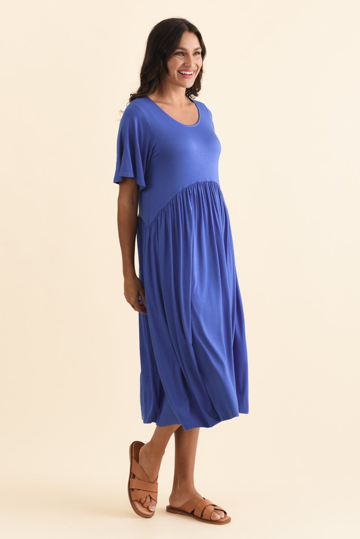 Dalton Cobalt Crescent Dress Side View