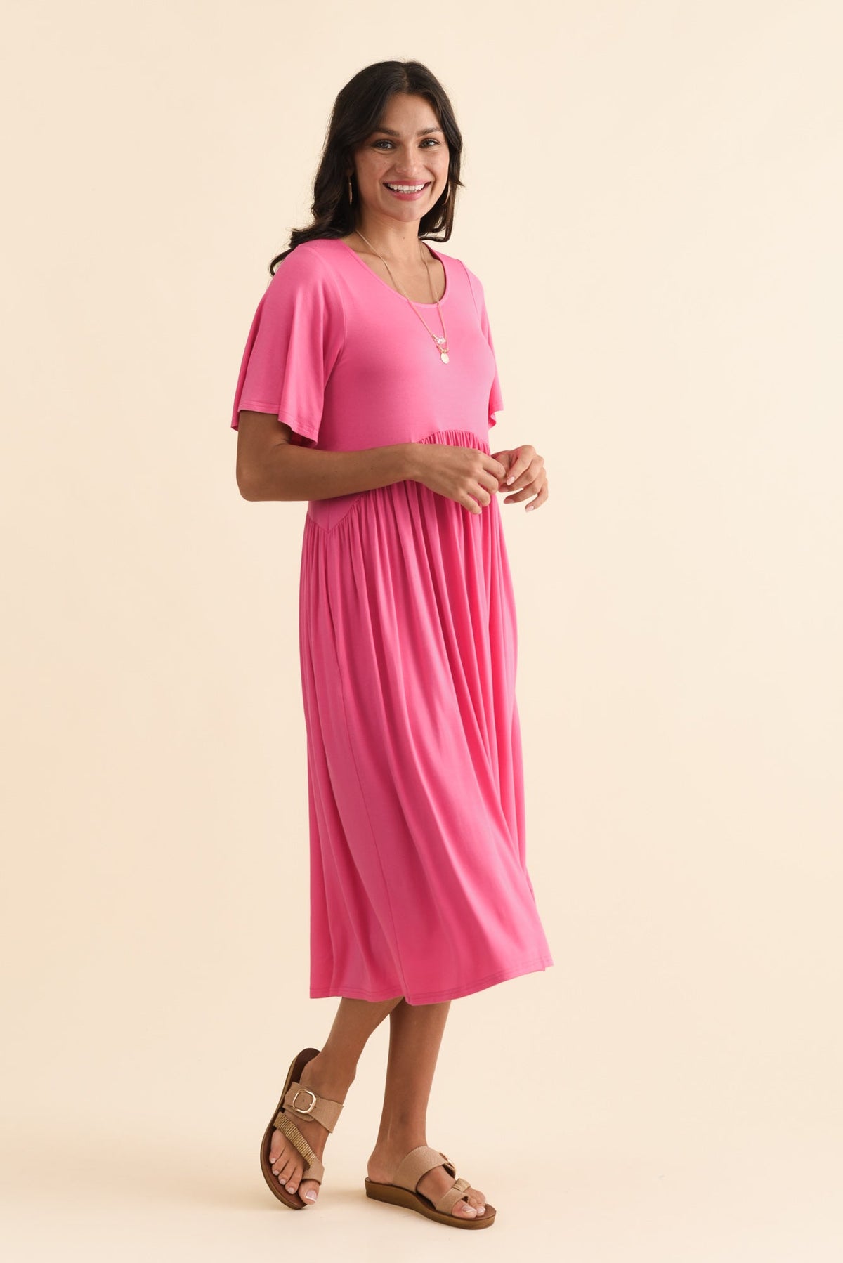Dalton Pink Crescent Dress Back View 2