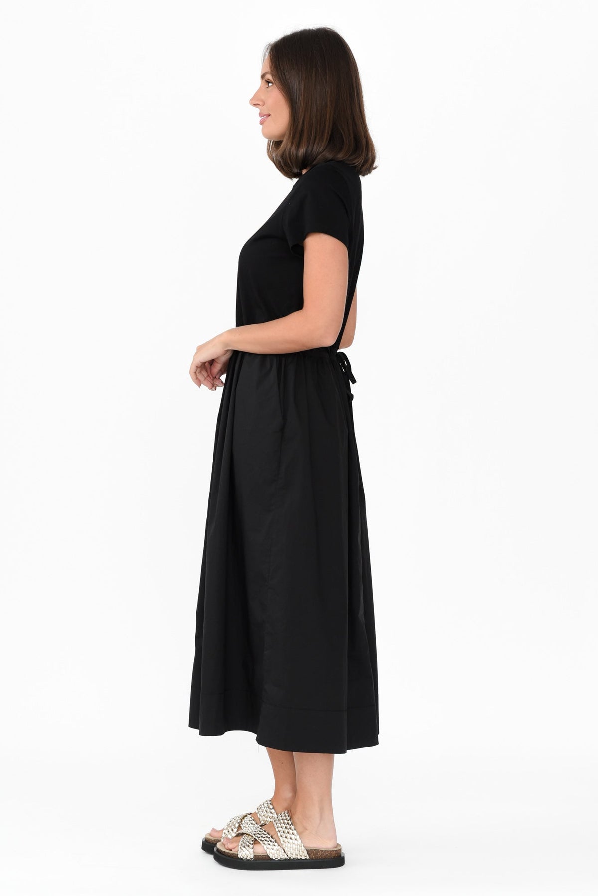 Harlyn Black Splice Tee Dress Back View