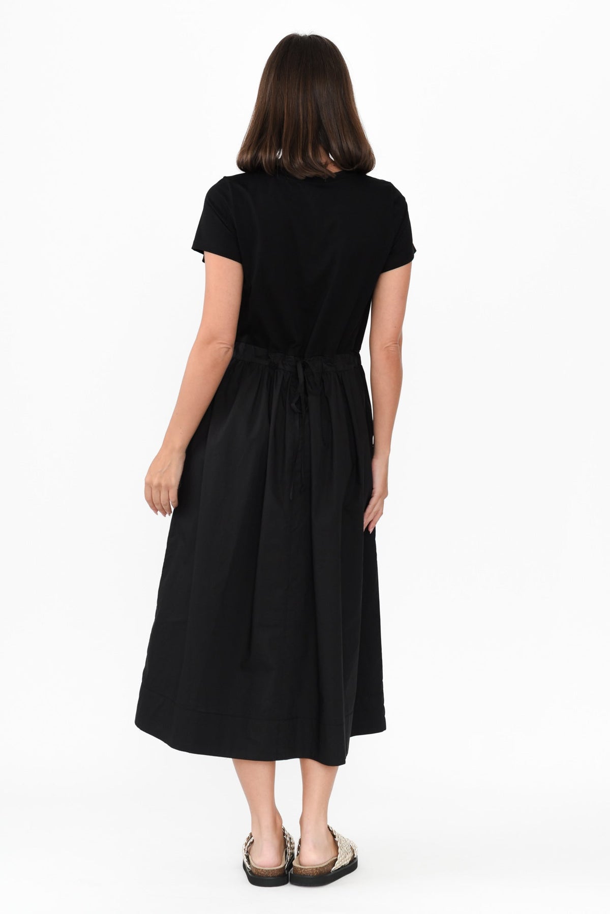 Harlyn Black Splice Tee Dress Side View