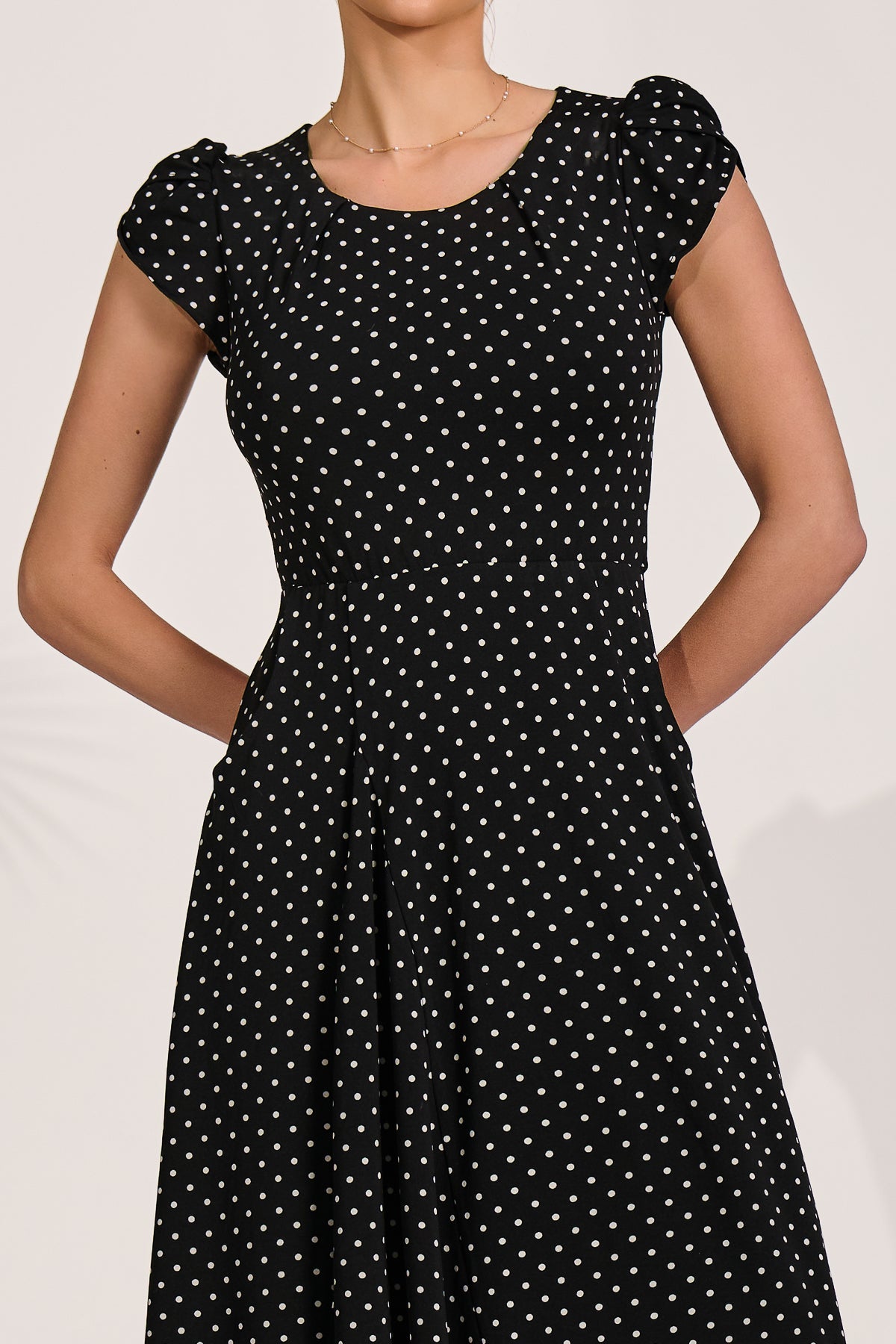 Lap Over Short Sleeve Jersey Dress Side View
