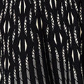 Geo Print Knit Skater Midi Dress Full Length View