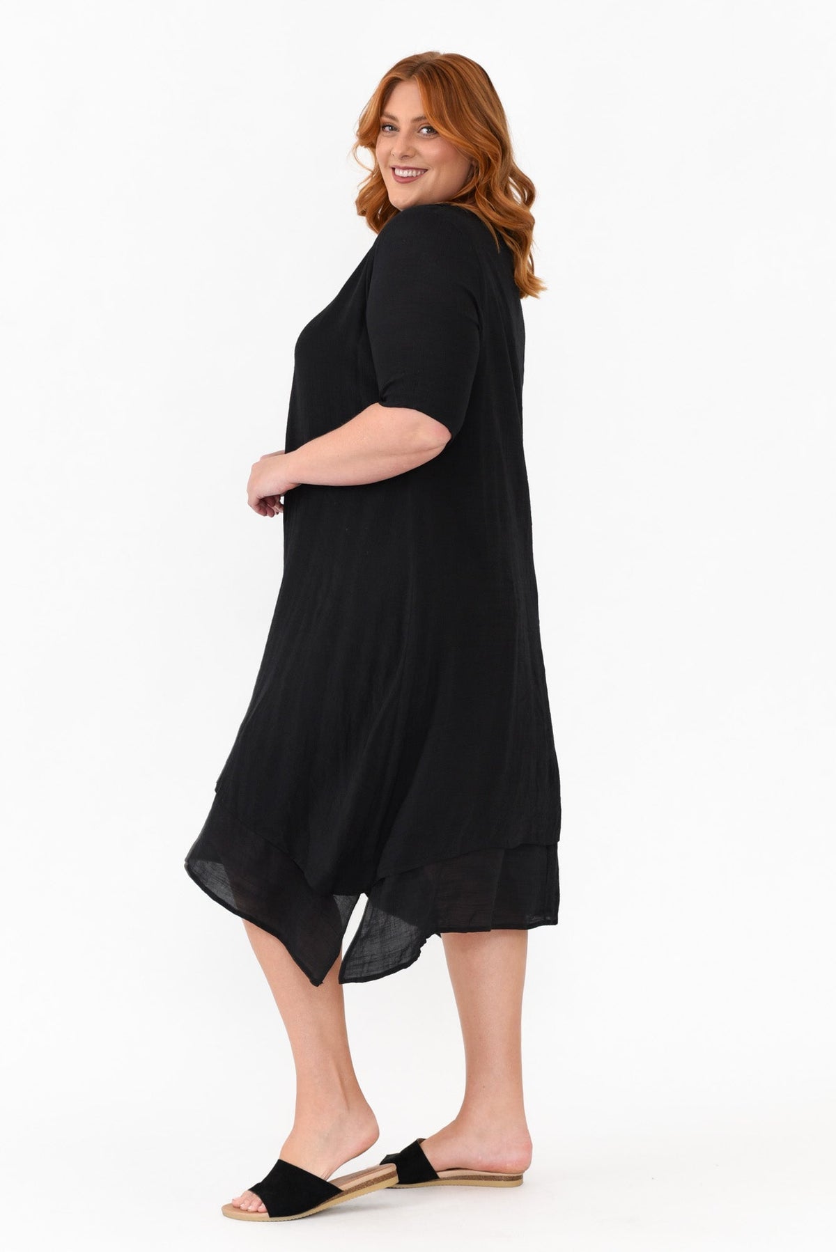Nala Black Layers Dress Detail View 2