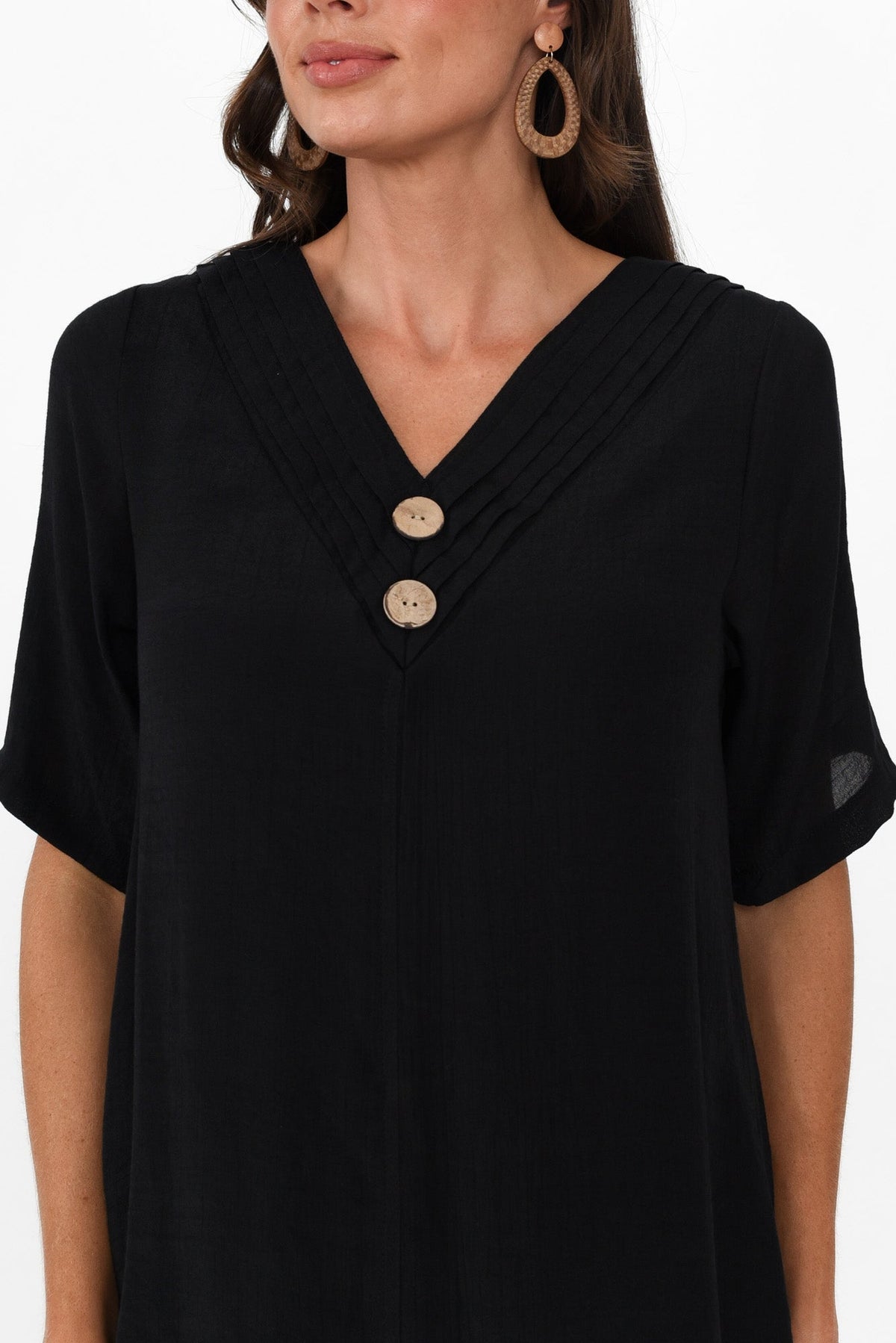Nala Black Layers Dress Full Length View