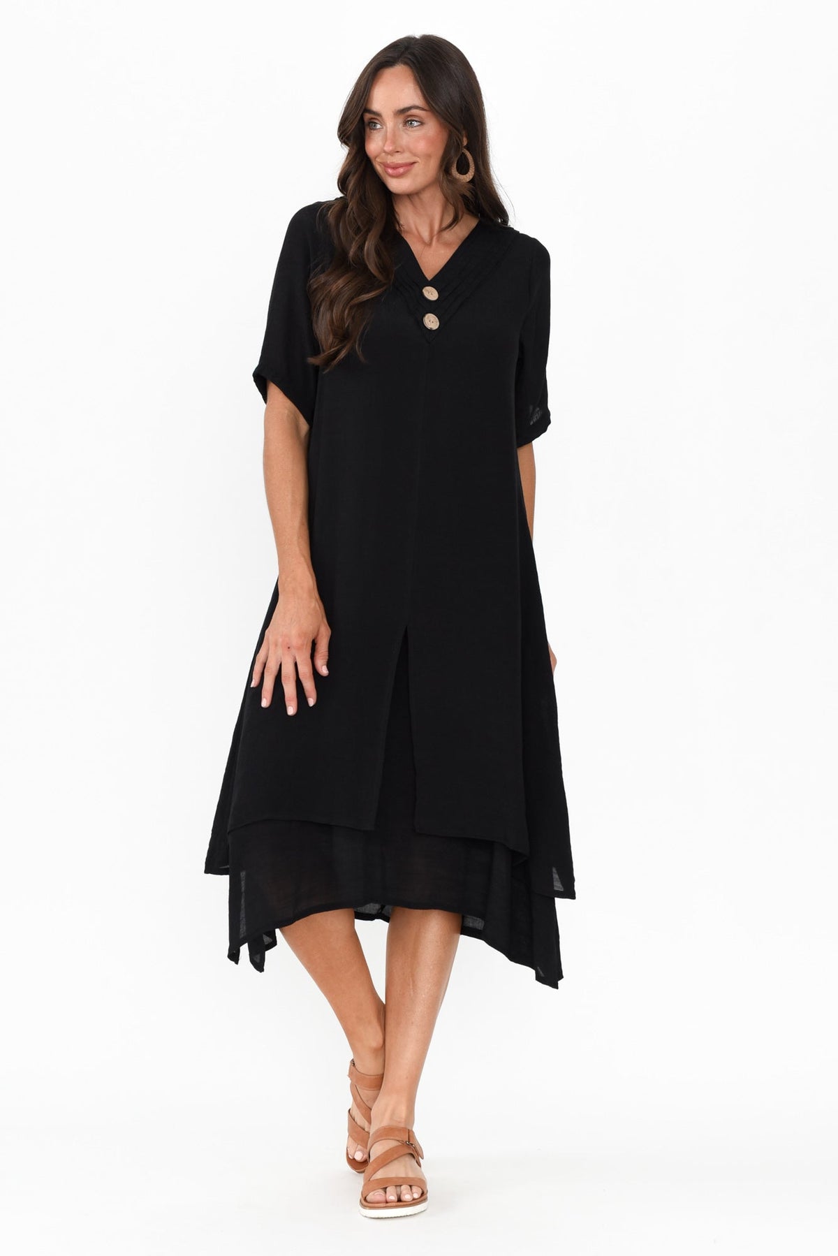 Nala Black Layers Dress Back View 2