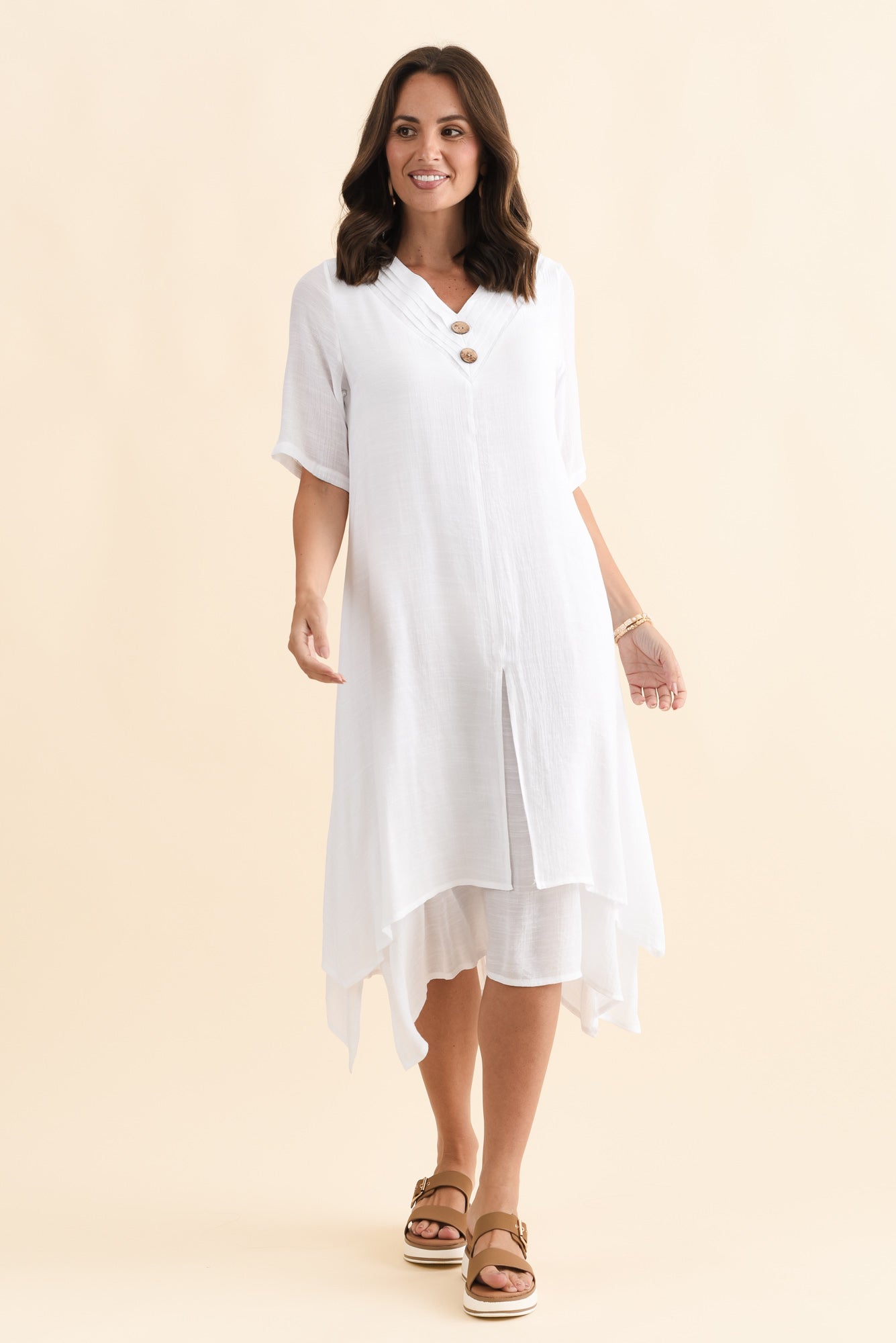 Nala White Layers Dress Back View 2