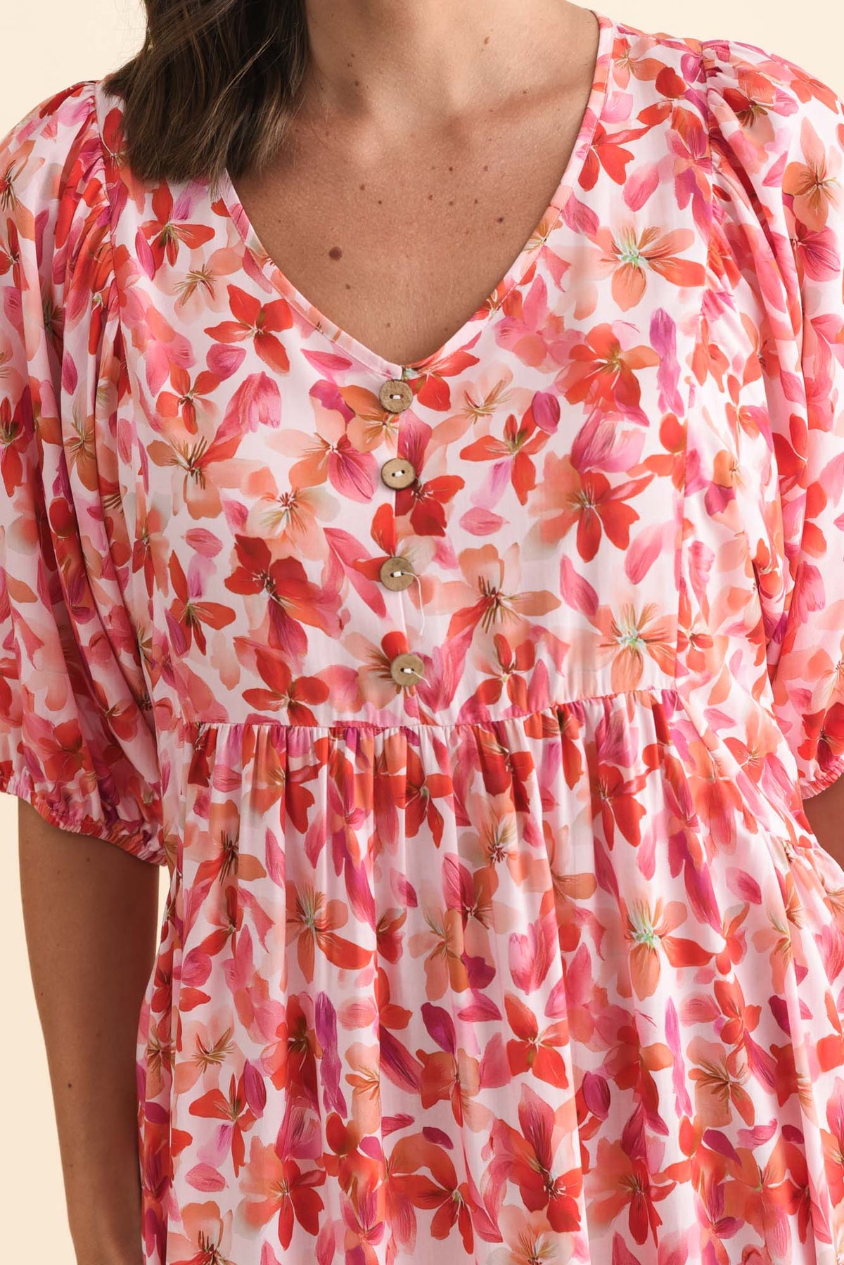Nolte Pink Petal Pocket Dress Detail View
