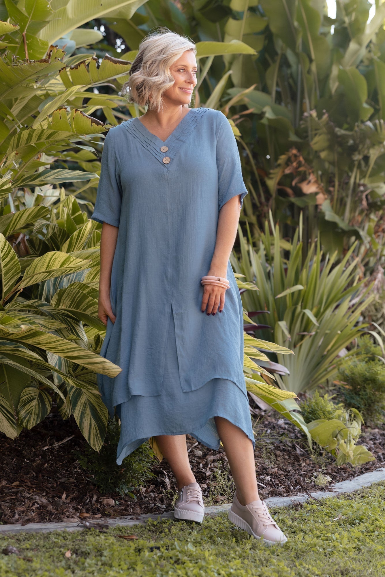 Nala Steel Layers Dress Front View 2