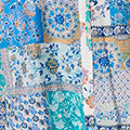 Patchwork Print Longline Tunic Shirt Full Length View