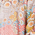 Floral Long Sleeve Longline Tunic Shirt Back View 3