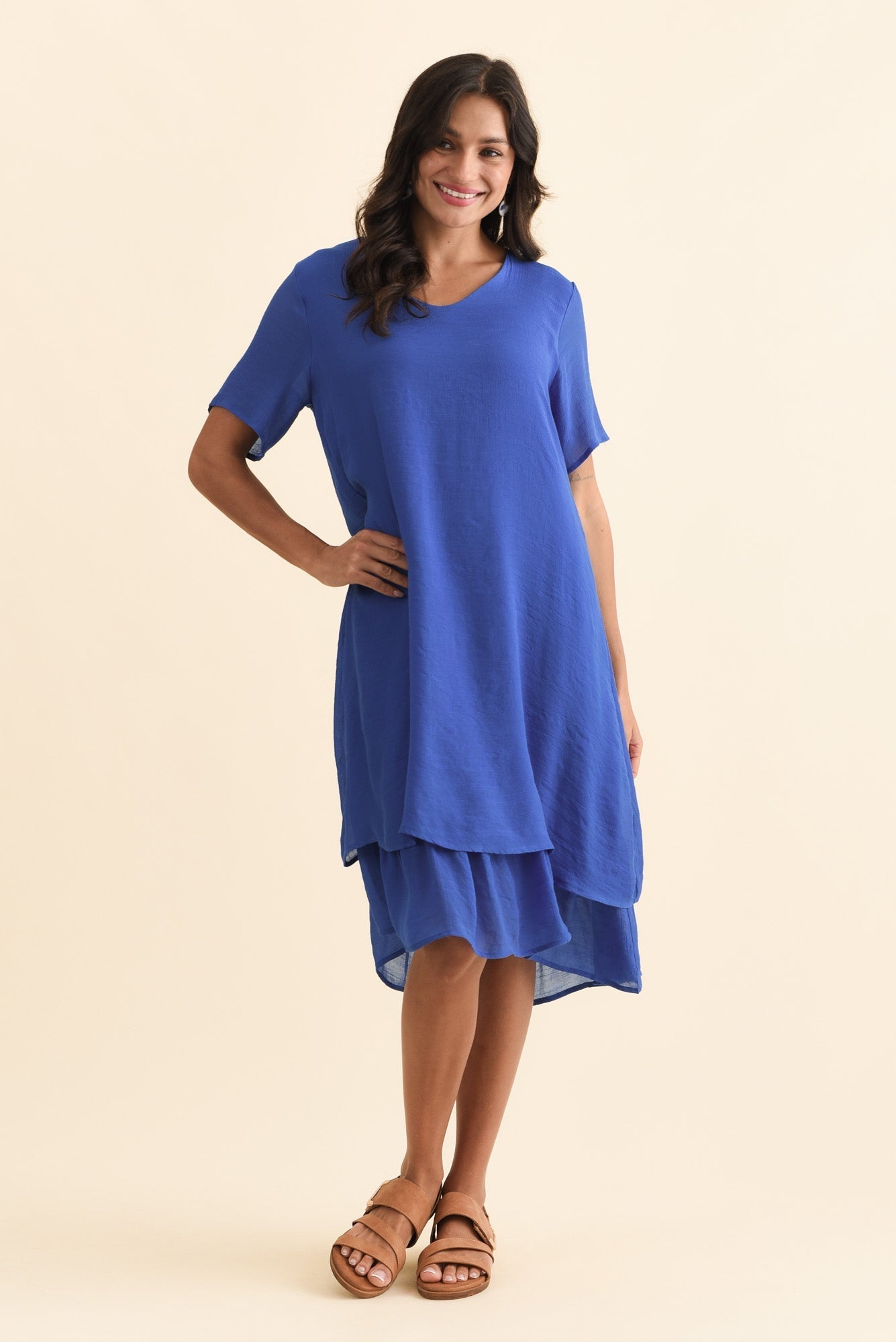 Talon Cobalt Layers Dress Front View 2