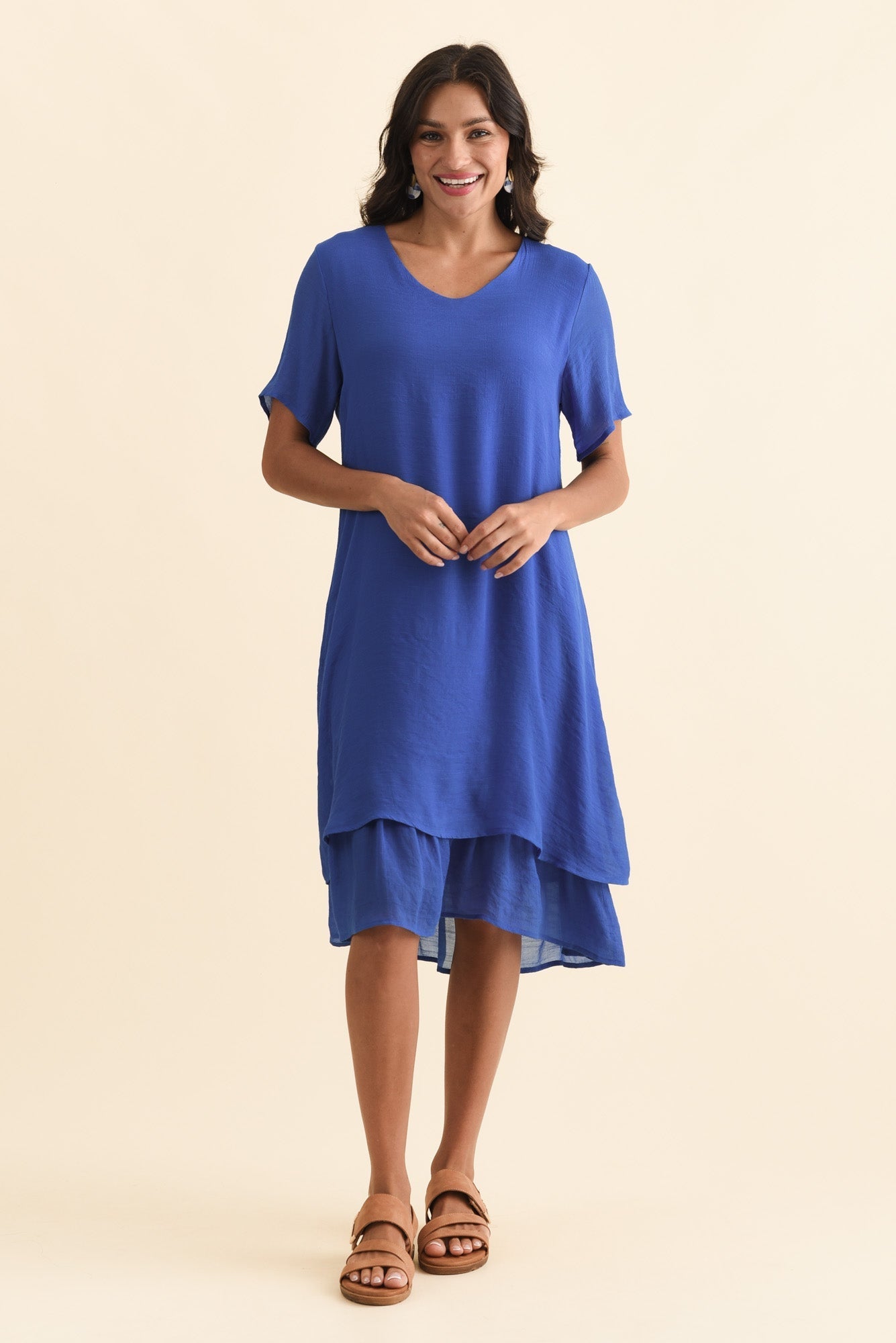 Talon Cobalt Layers Dress Front View