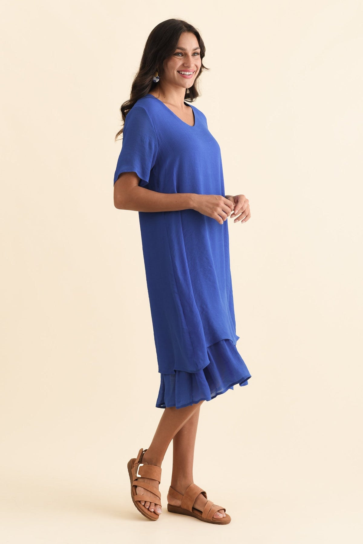Talon Cobalt Layers Dress Back View