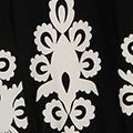 Curve Ikat Print 3/4 Sleeve Wrap Maxi Dress Side View 2